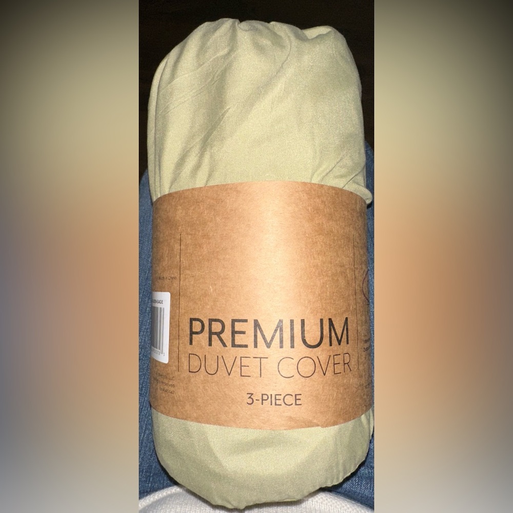 Premium Duvet Cover 3-Piece Sage Green‎ Queen By Jenjoy 2 Standard Pillow Shams